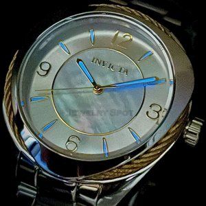 NEW Invicta Bolt 38MM Silver MOP Dial Quartz Silver Bracelet Watch